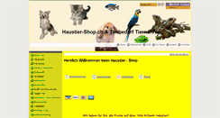 Desktop Screenshot of haustier-shop.ch