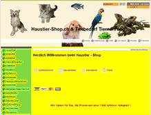 Tablet Screenshot of haustier-shop.ch